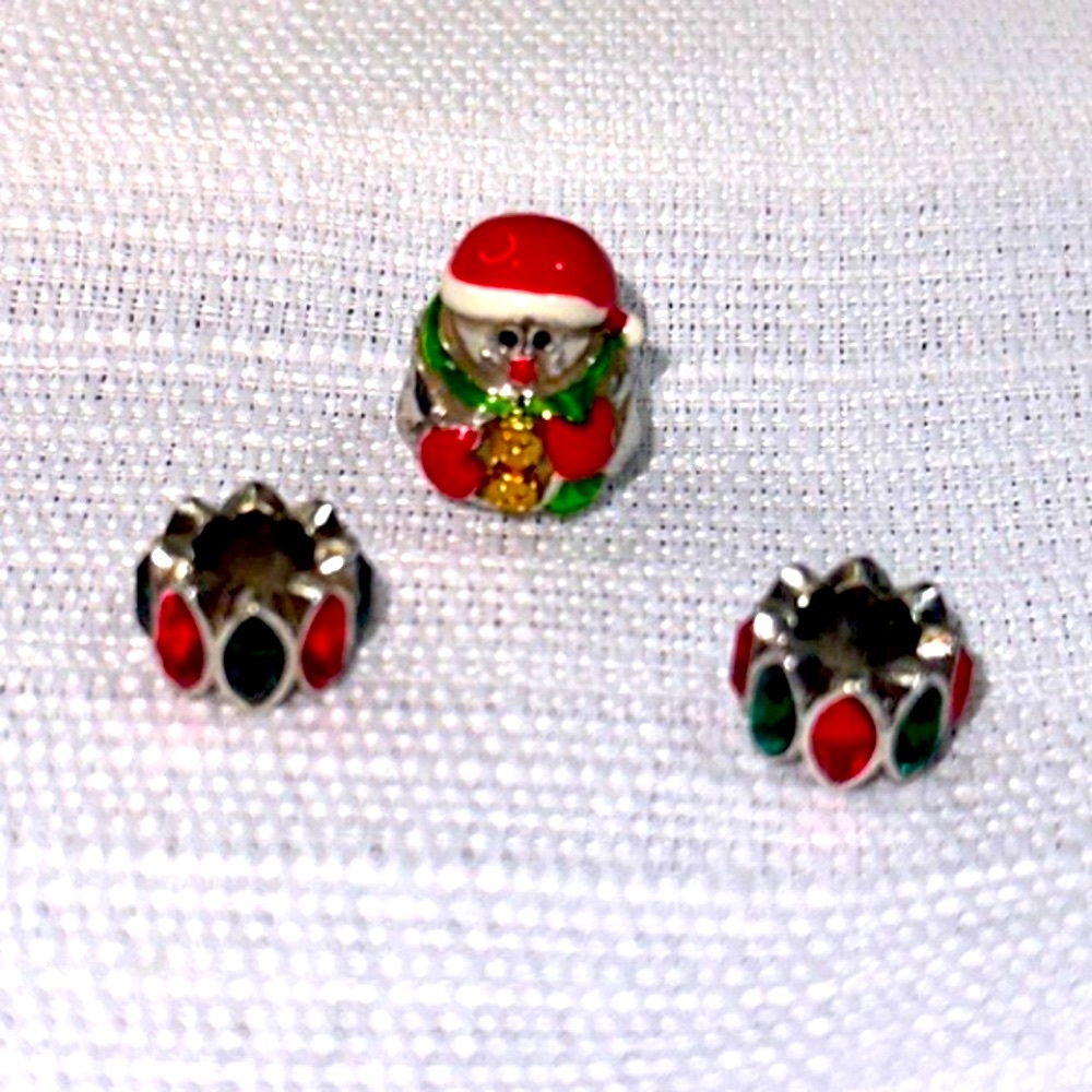 BRIGHTON BRACELET CHARMS SNOW MAN & SPACERS